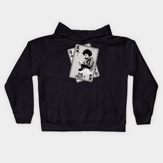 Retro Phil LYNOTT Card Style Kids Hoodie by Slepet Anis